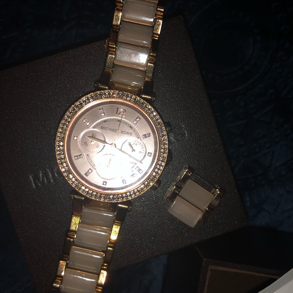 Michael Kors Parker Chronograph Two Tone Watch - Picture 5 of 5